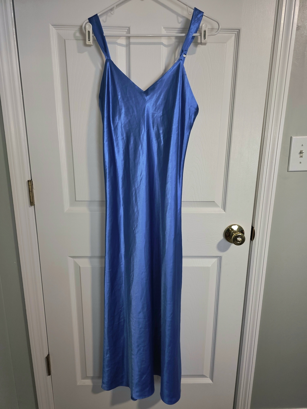 Vintage Cacique Slip Dress in Royal Blue - Medium